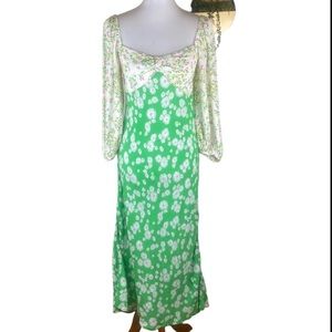 Rixo x Target Green Daisy Swing Dress Size 6